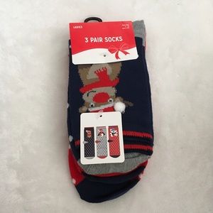 Ladies Novelty Socks Christmas Holidays 3 Pair NWT